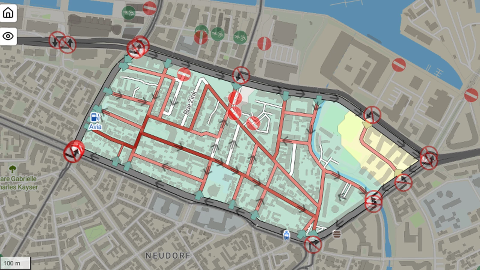 Plan de circulation avant les modifications
